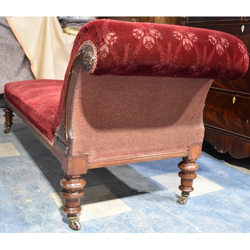 A Late Victorian Mahogany Framed Chaise Longue