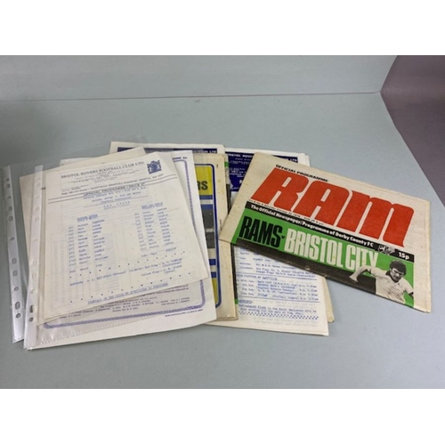 110 - Football interest, collection of  Bristol Rovers football programs from the 70s 80s including Home a... 