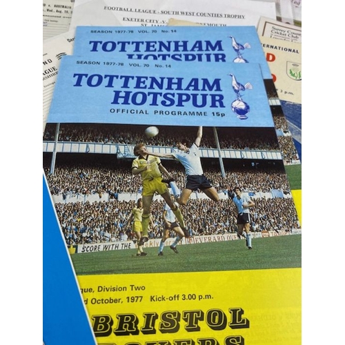 111 - Football interest, collection of football programs from the 60s 70s 80s 90s, to include charity shie... 