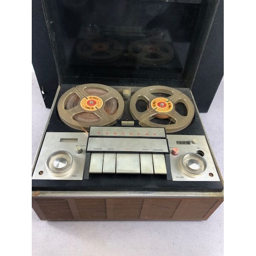 144 - Mid 20th century Ferguson reel to reel tape deck and speakers, A.F