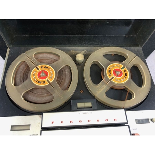 144 - Mid 20th century Ferguson reel to reel tape deck and speakers, A.F