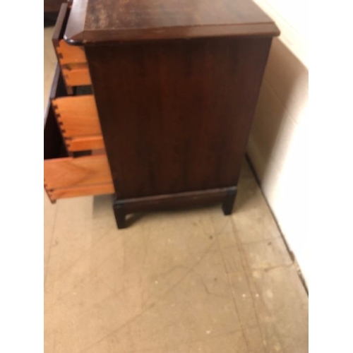 149 - Furniture, late 20th century chest of draws comprising of 2 draws with 3 small draws above in the sa... 