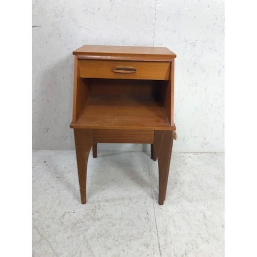 154 - 20th century furniture, 1970s CHIPPIE telephone table with pull out stool and pull out writing space... 