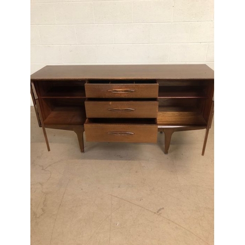 168 - Mid century furniture,  Mcintosh Novia sideboard on central tapered legs, comprising of 2 cupboards ... 