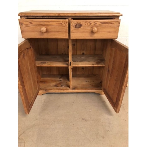 170 - Pine Furniture. Modern Pine Kneehole desk with run of 3 draws on the left side and single central dr... 