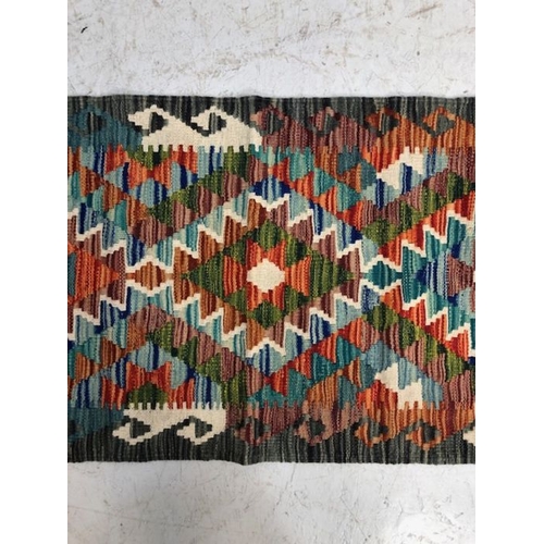 184 - Oriental Rug, hand Knotted wool Chobi Kilim Runner 147 x 60 cm