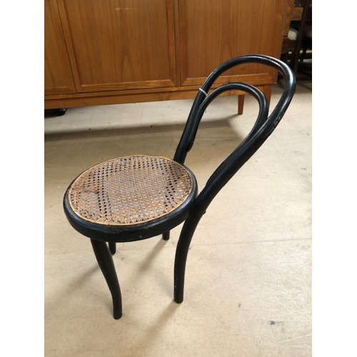 230 - Antique Furniture, 19th century child's hoop back chair with ebonised finish and woven wicker seat ,... 