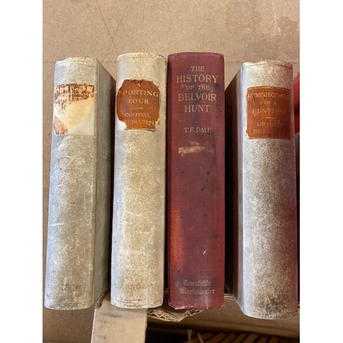 241 - Antique Books: a collection of half, full leather and cloth bound books, to include Chronicles of Ca... 