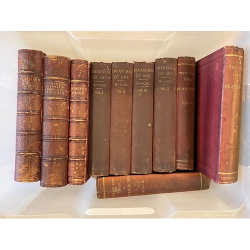 241 - Antique Books: a collection of half, full leather and cloth bound books, to include Chronicles of Ca... 