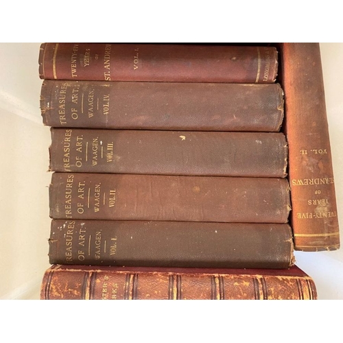 241 - Antique Books: a collection of half, full leather and cloth bound books, to include Chronicles of Ca... 