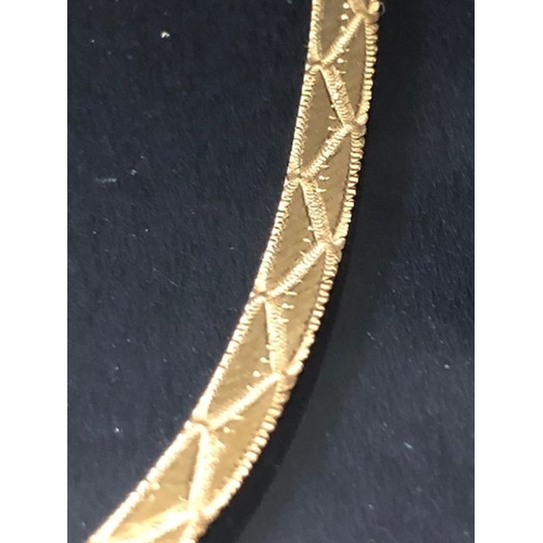 27 - 9ct Gold flat link necklace marked ITALY approx 40cm in length and 5.3g