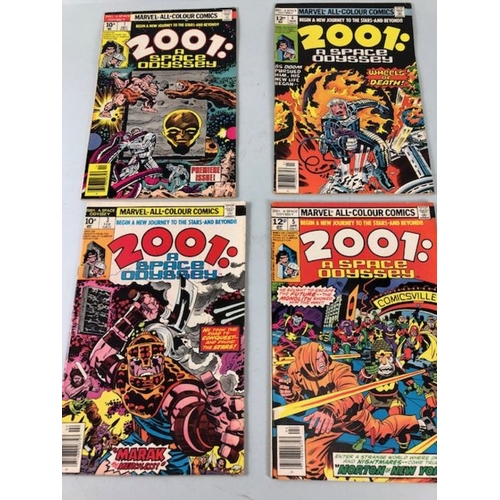 280 - Marvel comics, collection of comics from the 1970s  featuring 2001 a Space odyssey  numbers 1-10 (2 ... 