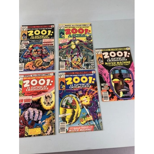 280 - Marvel comics, collection of comics from the 1970s  featuring 2001 a Space odyssey  numbers 1-10 (2 ... 