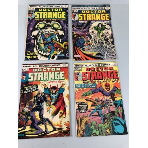 283 - Marvel comics ,Collection of comics from the 1960s and 70s  featuring Doctor strange  random numbers... 