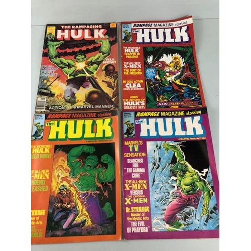 284 - Marvel comics ,collection of 1979  Rampage Magazine starring the Hulk  19 copies random numbers betw... 