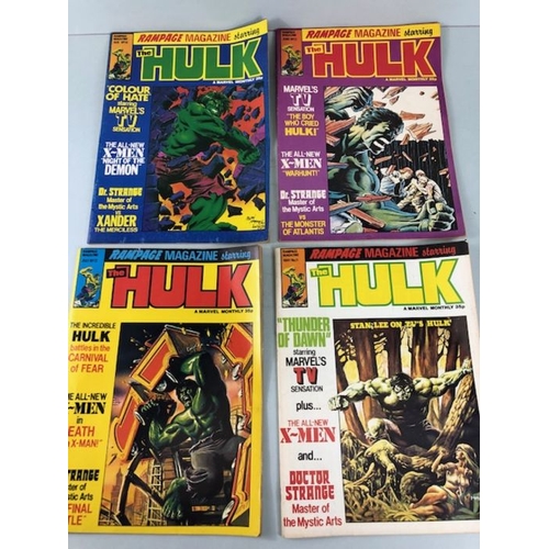 284 - Marvel comics ,collection of 1979  Rampage Magazine starring the Hulk  19 copies random numbers betw... 