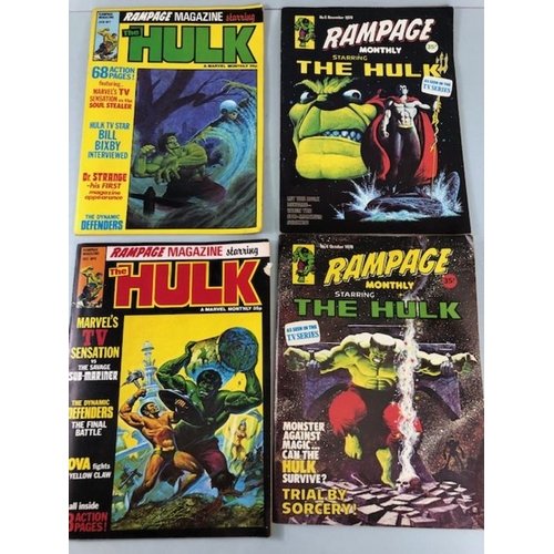 284 - Marvel comics ,collection of 1979  Rampage Magazine starring the Hulk  19 copies random numbers betw... 