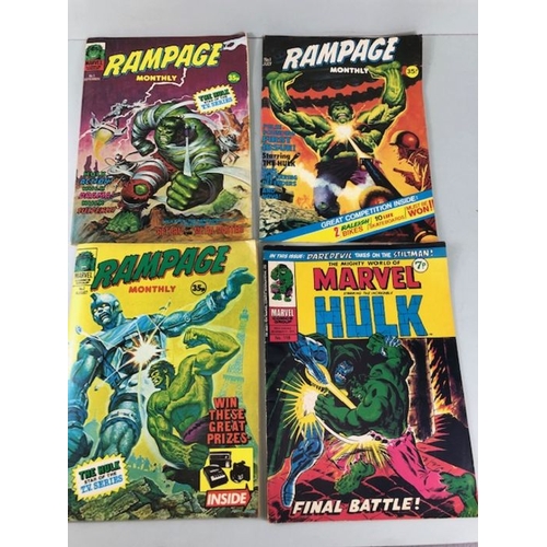 284 - Marvel comics ,collection of 1979  Rampage Magazine starring the Hulk  19 copies random numbers betw... 