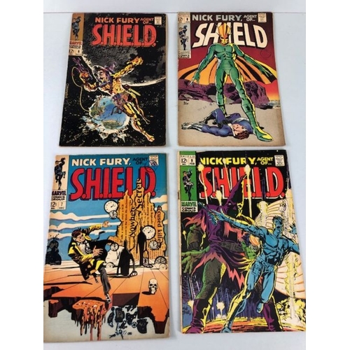 285 - Marvel comics , collection of comics from the 1960s and 70s featuring Nick Fury Agent of Shield numb... 