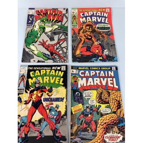 286 - Marvel Comics, collection of comics from 1960s and 70s featuring, Captain Marvel a run of 5-13  then... 