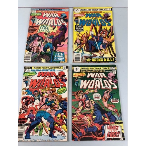 287 - Marvel Comics, collection of comics  from the 1970s featuring War of the Worlds, staring Killraven, ... 