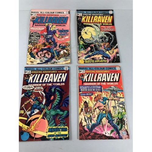 287 - Marvel Comics, collection of comics  from the 1970s featuring War of the Worlds, staring Killraven, ... 