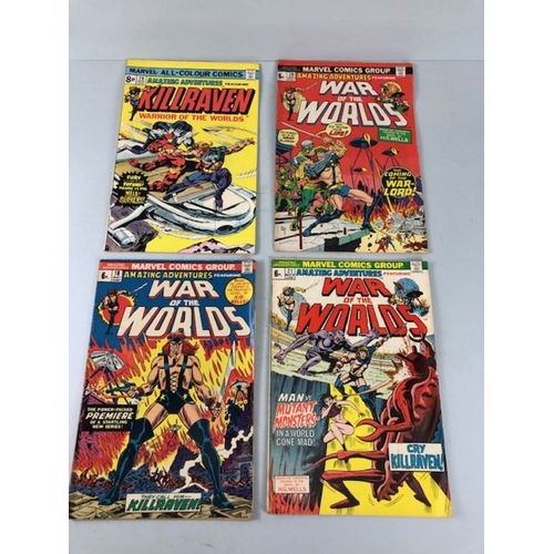 287 - Marvel Comics, collection of comics  from the 1970s featuring War of the Worlds, staring Killraven, ... 