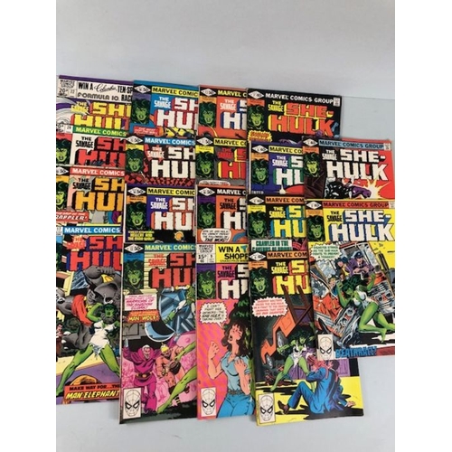 288 - Marvel Comics , collection of comics from the 1980s featuring She Hulk, numbers 2-20 ( 8,19 missing)... 