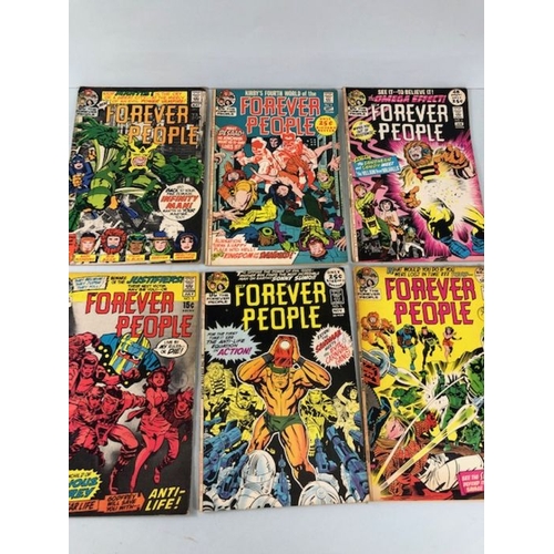 291 - DC Comics, collection of comics  from the 1970s featuring The Forever People numbers 1-11  and The N... 