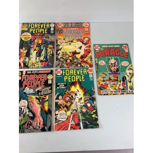 291 - DC Comics, collection of comics  from the 1970s featuring The Forever People numbers 1-11  and The N... 