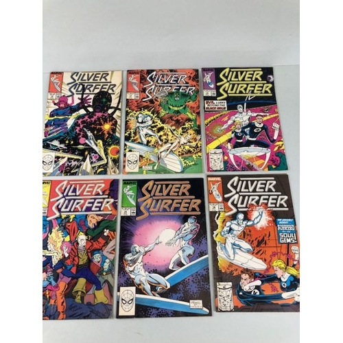 296 - Marvel Comics, collection of comics featuring The Silver Surfer,  from the 60s 70s 80s 90s , numbers... 