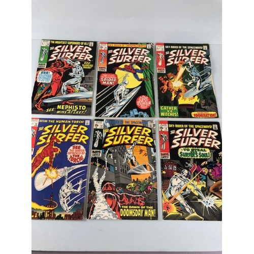 296 - Marvel Comics, collection of comics featuring The Silver Surfer,  from the 60s 70s 80s 90s , numbers... 