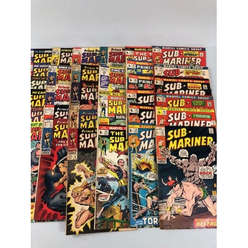 300 - Marvel Comics, collection of comic books featuring Sub-Mariner from the 1970s, U.S and English editi... 