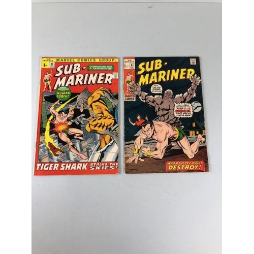 300 - Marvel Comics, collection of comic books featuring Sub-Mariner from the 1970s, U.S and English editi... 