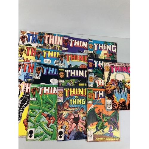 302 - Marvel Comic books, collection comics from the 1980s featuring The Thing numbers 3, 11-13, 15-19, 21... 