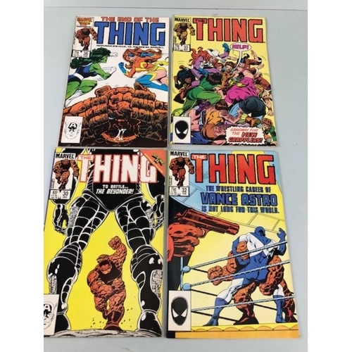 302 - Marvel Comic books, collection comics from the 1980s featuring The Thing numbers 3, 11-13, 15-19, 21... 