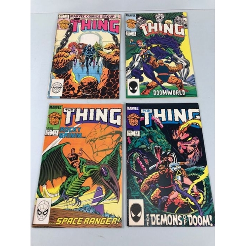 302 - Marvel Comic books, collection comics from the 1980s featuring The Thing numbers 3, 11-13, 15-19, 21... 