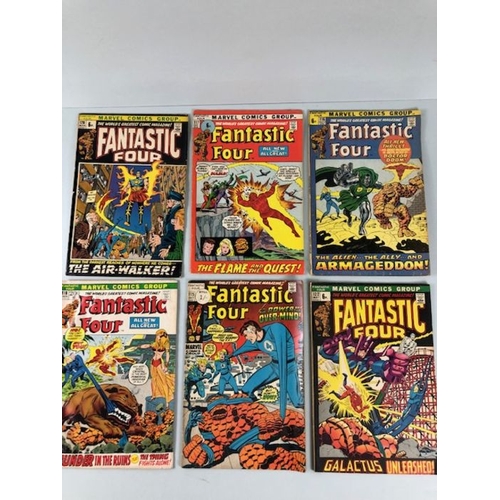 305 - Marvel comics, a collection of comics featuring the Fantastic Four from the 1970s, numbers 115 throu... 