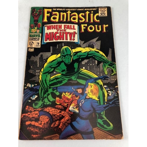 308 - Marvel Comics, collection of Marvel comics relating to the Fantastic four from the 1960s numbers 70 ... 