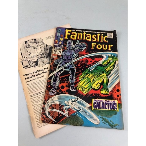 308 - Marvel Comics, collection of Marvel comics relating to the Fantastic four from the 1960s numbers 70 ... 