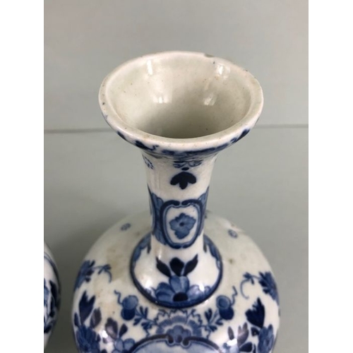 317 - Collection of pottery, to include a pair of blue and white delft vases, a Prinknash jug, Wedgewood s... 