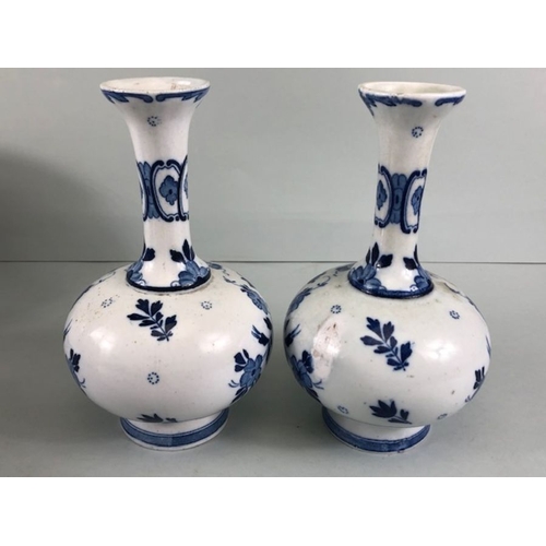 317 - Collection of pottery, to include a pair of blue and white delft vases, a Prinknash jug, Wedgewood s... 