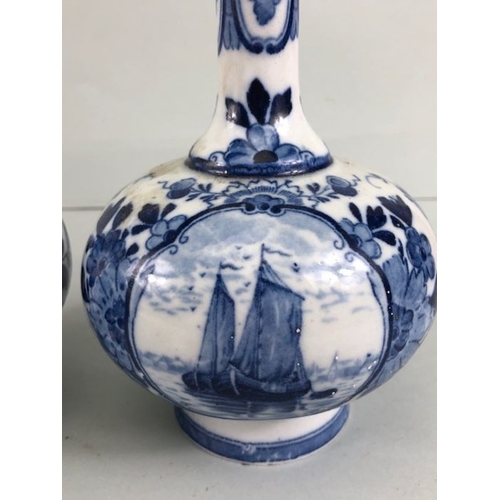 317 - Collection of pottery, to include a pair of blue and white delft vases, a Prinknash jug, Wedgewood s... 