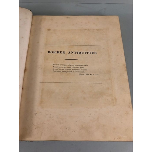 326 - Antique books of architectural interest, leather bound volumes 1 and 2  of Border Antiquities of Eng... 