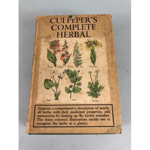 328 - Antique books horticultural medical  interest, Culpeper's Complete Herbal book 1930s , Potters Cyclo... 