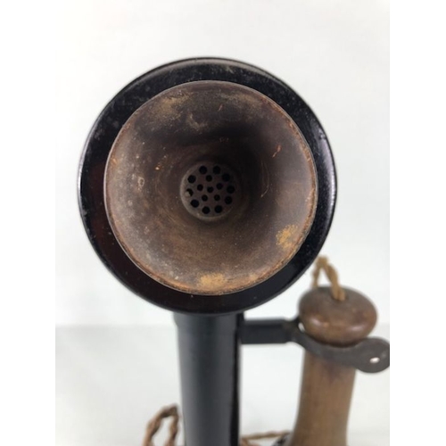 334 - Antique Telephones. two 1904 candlestick telephones , pre dial exchange connect models, metal bodies... 