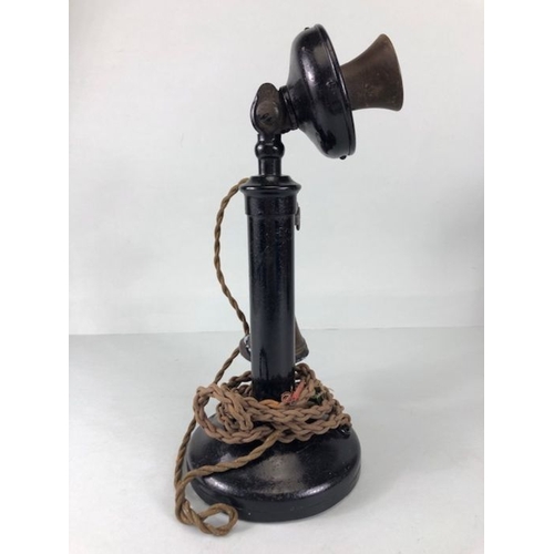 334 - Antique Telephones. two 1904 candlestick telephones , pre dial exchange connect models, metal bodies... 