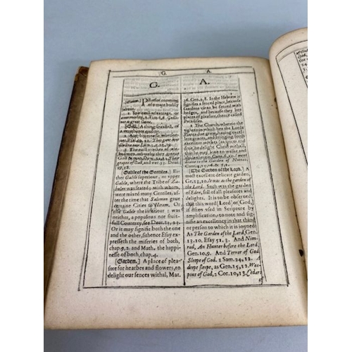 344 - Antique books, A Christian Dictionary, Thomas Wilson Third Edition 1622, with hand written notes fro... 