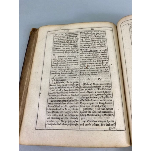 344 - Antique books, A Christian Dictionary, Thomas Wilson Third Edition 1622, with hand written notes fro... 