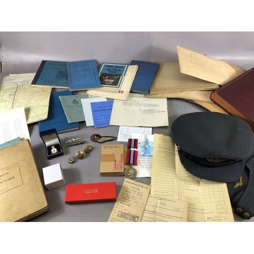 378 - Military Interest, interesting collection of WW2 items belonging to a RAF officer navigator who trai... 